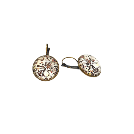 earrings bronze diamont